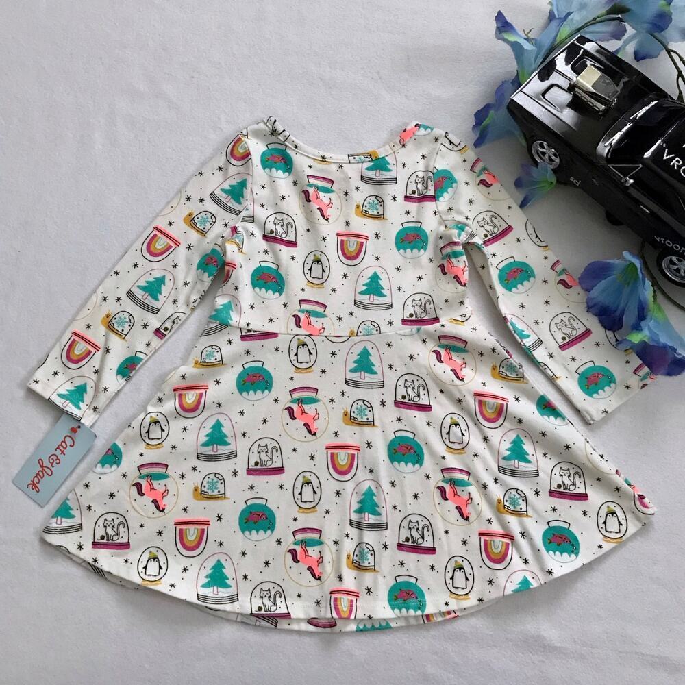 Cat & Jack NWT Long Sleeves Dress Girls 2T - Picture 5 of 7